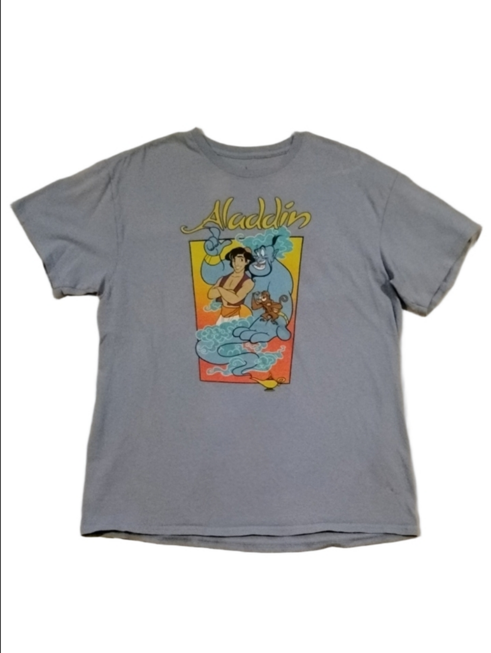 3/$20 Disney Light Blue Aladdin Graphic Tee - Men's Short Sleeve
